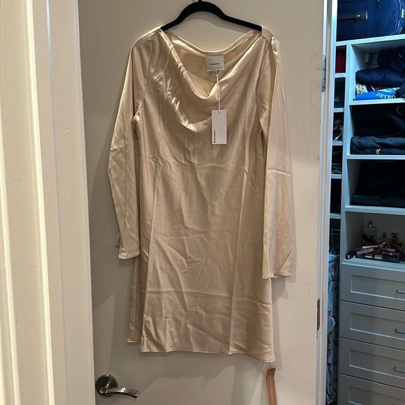 New Reformation Pike satin dress